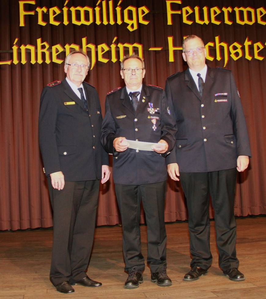 Ehrung verdienter Mitglieder der Freiwilligen Feuerwehr Linkenheim-Hochstetten