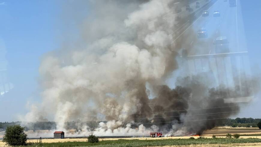 Flächenbrand beschäftigte die Feuerwehren aus Malsch und Ettlingen