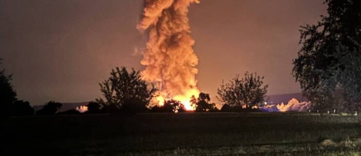 Lagerhalle in Marxzell-Pfaffenrot bei Großbrand vollständig zerstört